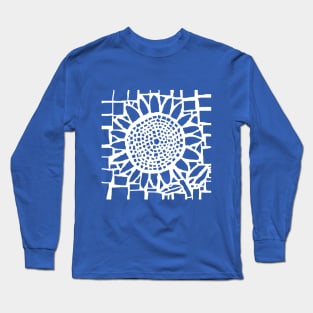 Sunflower Mosaic White Line Long Sleeve T-Shirt